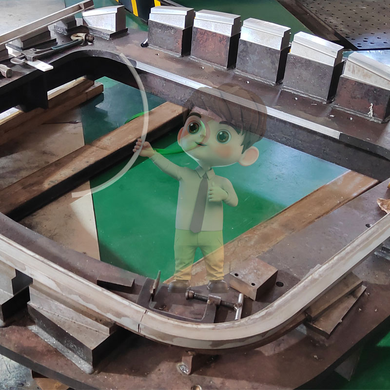 Aluminum alloy double curved strip twisted arc for high-speed rail car windows