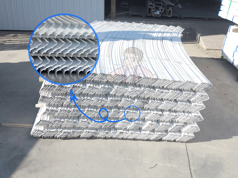Aluminum louver sheet bending processing