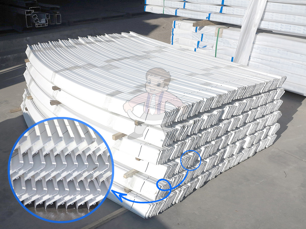 Aluminum louver sheet bending processing