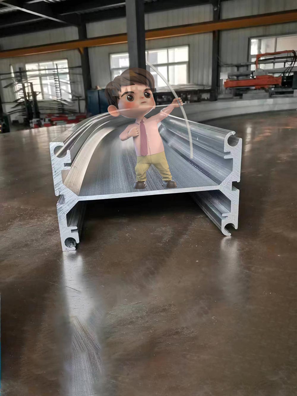 I-shaped aluminum stretch bending for gas film