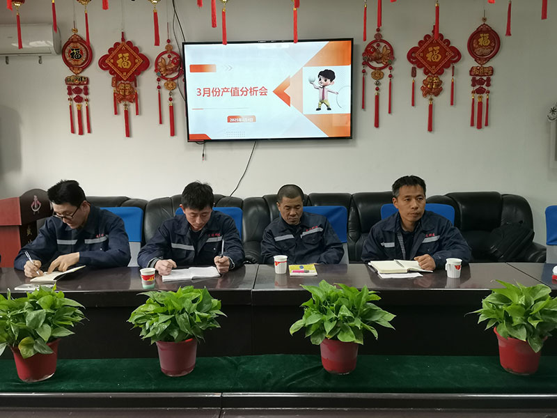 Tianjin bending plant held a monthly output value analysis meeting in March