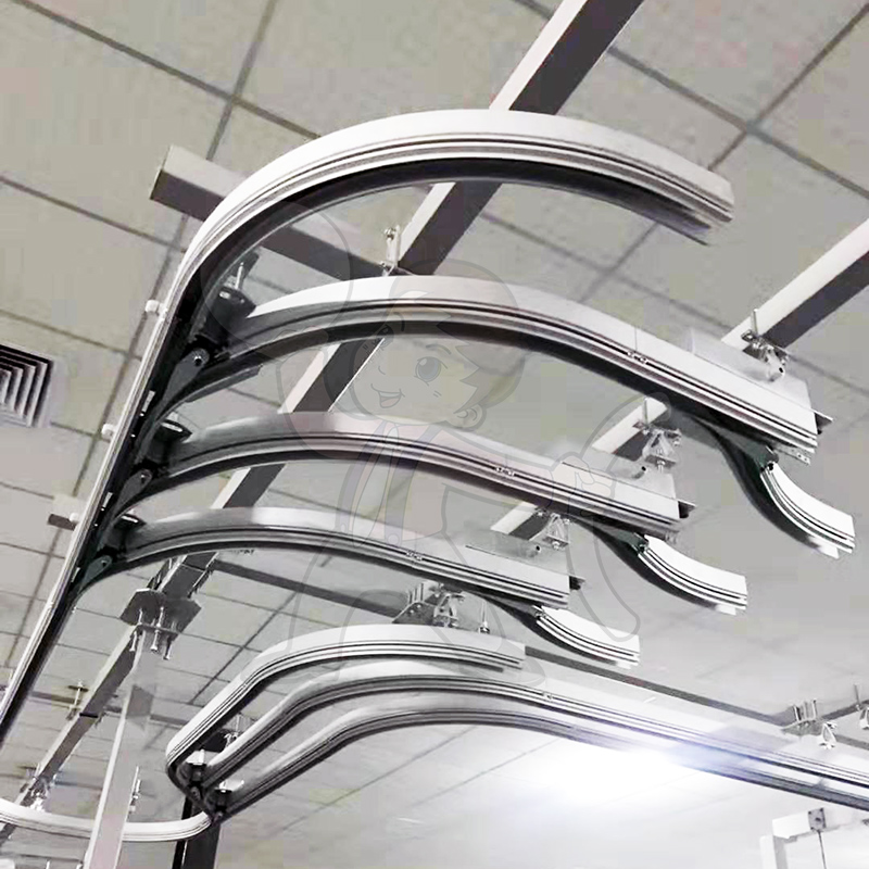 Curved guide rail